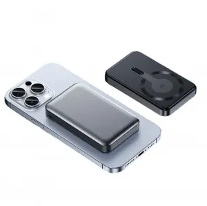 Metal Mini Magsafe bezdrôtová Powerbanka, 5000mAh, Quick Charge, PD15W, modrá
