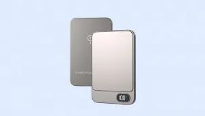 Metal Magsafe bezdrátová powerbanka s displejem, 10000mAh, QC, PD20W, šedá