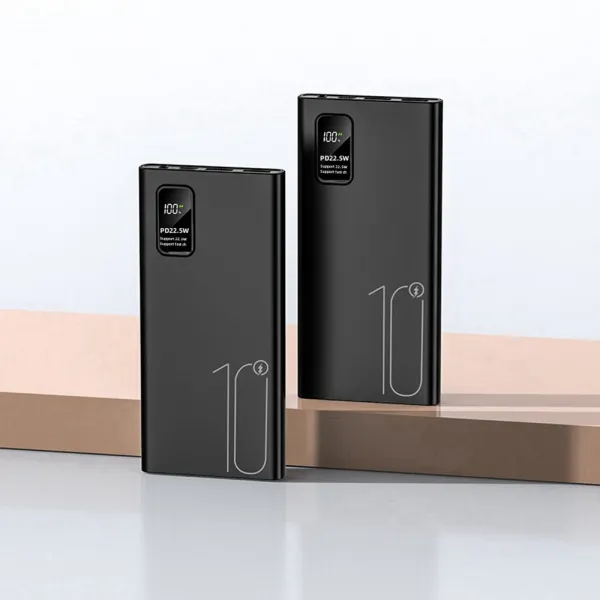 Powerbanka 10000mAh, PD 22,5 W, QC3.0, čierna