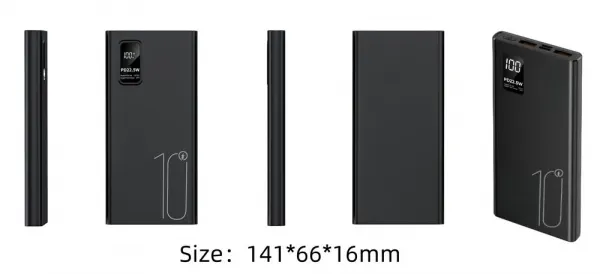Powerbanka 10000mAh, PD 22,5 W, QC3.0, biela