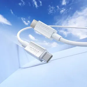 Hoco X107 kábel USB-C - USB-C, 3A 60W, 1 m, biely