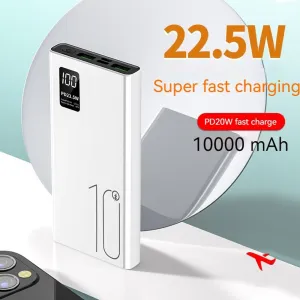 Powerbanka 10000mAh, PD 22,5 W, QC3.0, biela