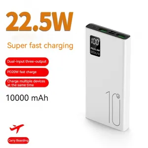 Powerbanka 10000mAh, PD 22,5 W, QC3.0, biela