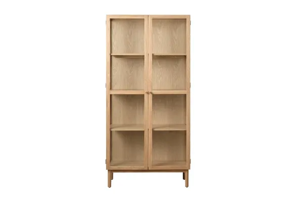 Furniria Dizajnová vitrína Dallan 190 cm prírodný dub