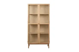 Furniria Dizajnová vitrína Dallan 190 cm prírodný dub