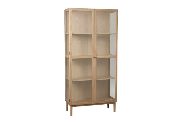Furniria Dizajnová vitrína Dallan 190 cm prírodný dub
