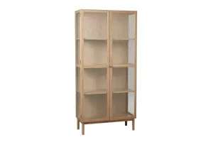 Furniria Dizajnová vitrína Dallan 190 cm prírodný dub