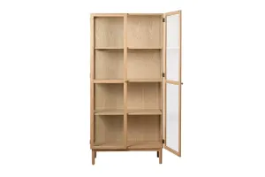 Furniria Dizajnová vitrína Dallan 190 cm prírodný dub