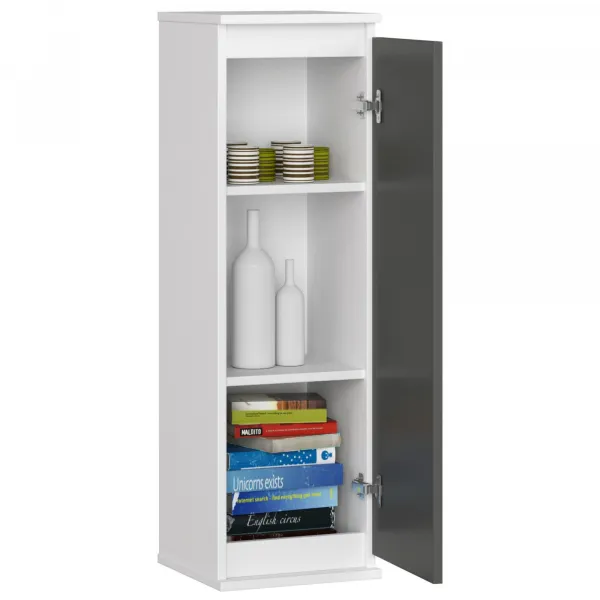 Ak furniture Závěsná skříňka STAR 30 cm bílá/grafitově šedá