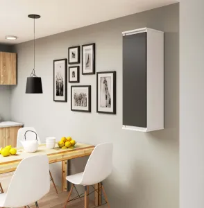 Ak furniture Závěsná skříňka STAR 30 cm bílá/grafitově šedá