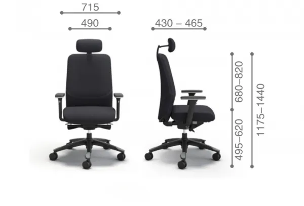 MERCURY Ergonomická kancelárska stolička OPTIMA čierna