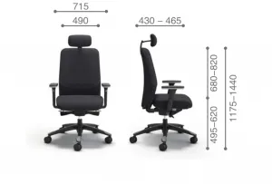 MERCURY Ergonomická kancelárska stolička OPTIMA čierna