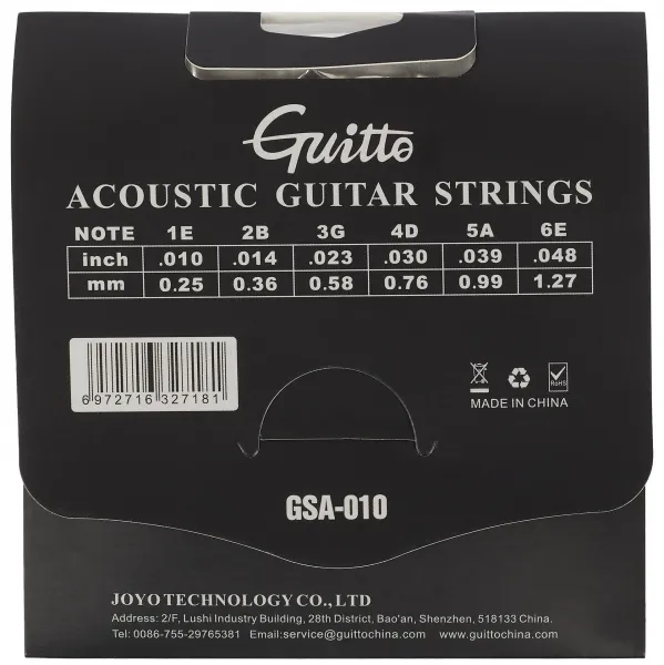 Guitto GSA-010 Acoustic Guitar Strings 10-48