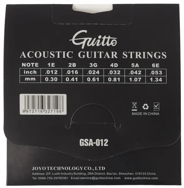 Guitto GSA-012 Acoustic Guitar Strings 12-53
