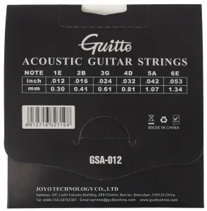 Guitto GSA-012 Acoustic Guitar Strings 12-53