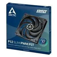 ARCTIC ventilátor P12 SLIM PWM PST 120mm, čierny