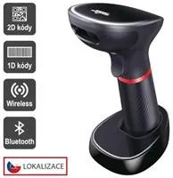 Virtuos CCD 2D čítačka Virtuos HW-855A, bezdrôtová, základňa, USB, čierna