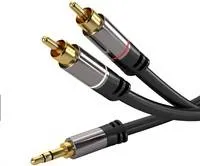 Kábel PREMIUMCORD, Jack 3.5mm-2xCINCH M/M 3m