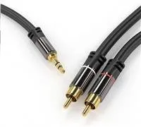 Kábel PREMIUMCORD, Jack 3.5mm-2xCINCH M/M 3m