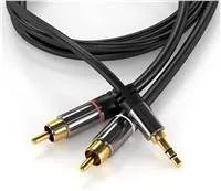 Kábel PREMIUMCORD, Jack 3.5mm-2xCINCH M/M 3m