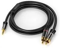 Kábel PREMIUMCORD, Jack 3.5mm-2xCINCH M/M 3m