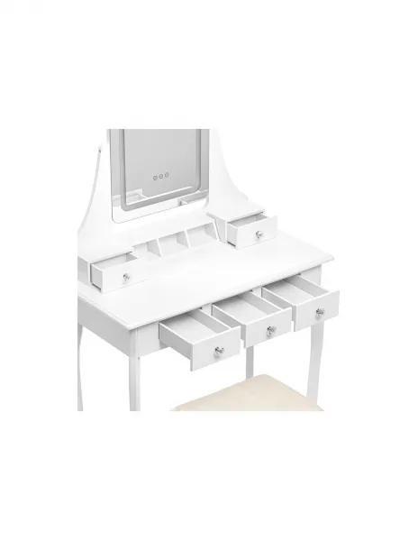 Toaletný stolík RHODE G431 s LED osvetlením + taburetka