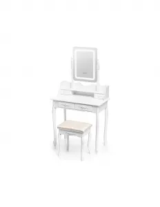 Toaletný stolík RHODE G431 s LED osvetlením + taburetka