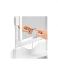 Toaletný stolík RHODE G431 s LED osvetlením + taburetka