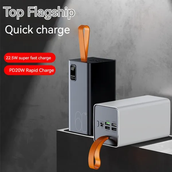 Powerbanka 60000mAh, PD 22,5 W, QC3.0, biela