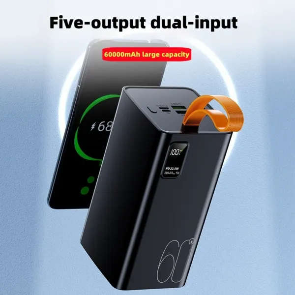 Powerbanka 60000mAh, PD 22,5 W, QC3.0, biela