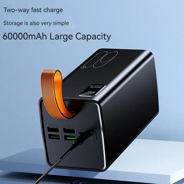Powerbanka 60000mAh, PD 22,5 W, QC3.0, biela