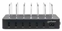 Manhattan USB nabíjacia stanica, 6-portová USB nabíjacia stanica, USB-A, čierna