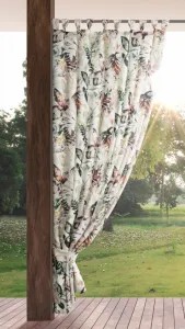 ArtFir Záves na terasu GARDEN 2 PU | biela/sivá 155 x 200 cm