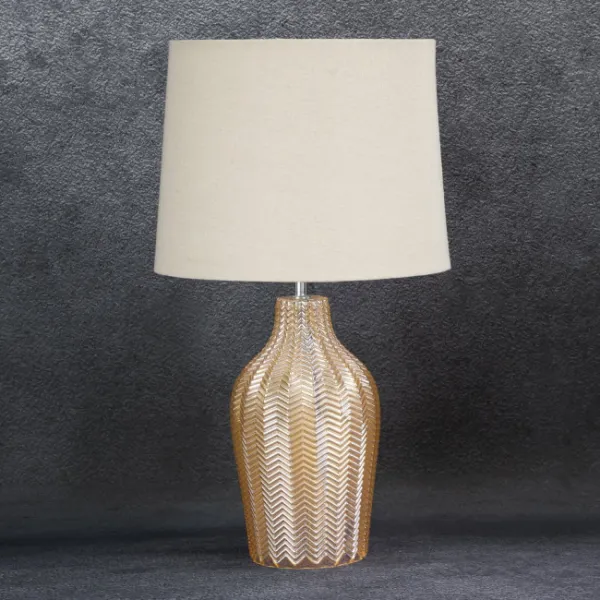 Dekoračná lampa GAVIN 01 béžová / zlatá