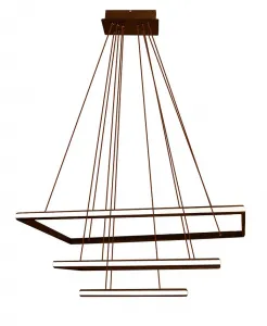 DECOREUM LED STROPNÉ LUSTEROVÉ SVIETIDLO + DIAĽKOVÉ OVLÁDANIE 116W HNEDÁ DL-F09 MOCHA