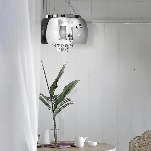DECOREUM Malé oceľové korálky do sklenenej lampy 50 cm
