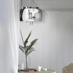DECOREUM Malé oceľové korálky do sklenenej lampy 50 cm