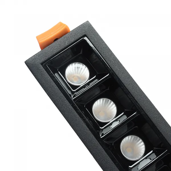 DECOREUM Lampa liniowa Led podtynkowa 10W 3000K czarna JDL-5T