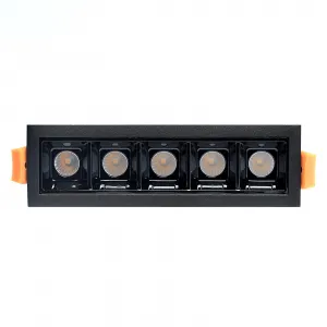 DECOREUM Lampa liniowa Led podtynkowa 10W 3000K czarna JDL-5T
