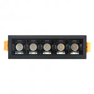 DECOREUM Lampa liniowa Led podtynkowa 10W 3000K czarna JDL-5T