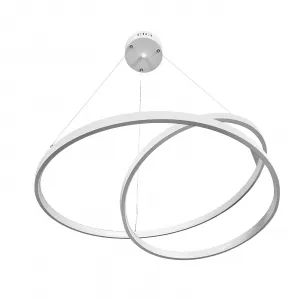 DECOREUM Závesná LED lampa 60w biela DL-J06 + diaľkové ovládanie MONA