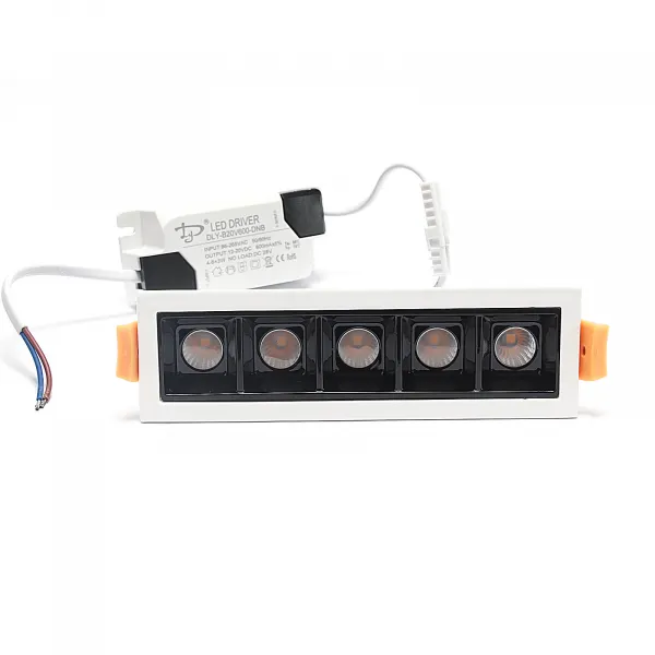DECOREUM Zapustené lineárne LED svietidlo 10W 4000K biele JDL-5T