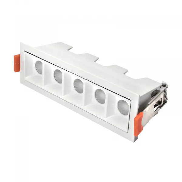 DECOREUM Zapustená lineárna LED lampa 10W 4000K BIELA ​​JDL-5T