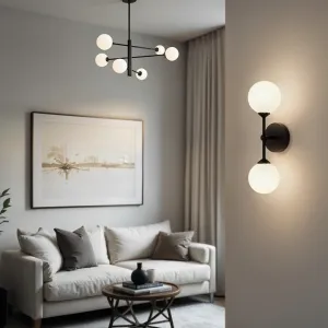 DECOREUM Dekoratívna lampa AM201 6xG9 Čierna GARDA