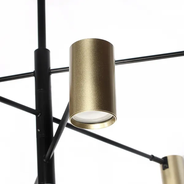 DECOREUM Lampa 6 x bodová GU10 DD-40 čierno-zlatá SIENA