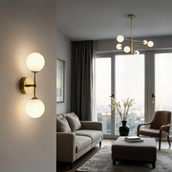 DECOREUM Dekoratívna lampa AM201 6xG9 Zlatá GARDA