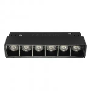 DECOREUM Magnetická lampa DDCX-006 6W Čierna 3000K