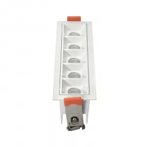 DECOREUM Zapustená lineárna LED lampa 10W 3000K BIELA ​​JDL-5T