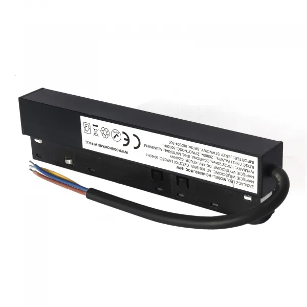 DECOREUM Napájací zdroj na magnetickú lištu HC-48060 60w čierny