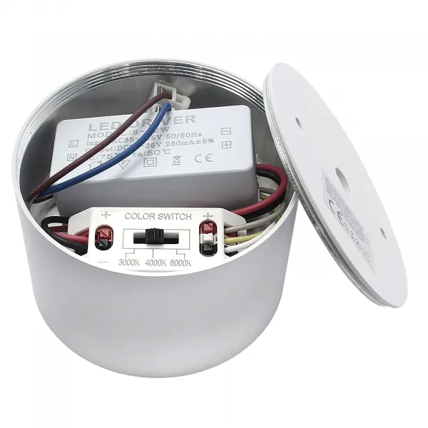 DECOREUM LED stropné svietidlo PZE-MKL907 9W CCT 3000K-6000K Biele IP54